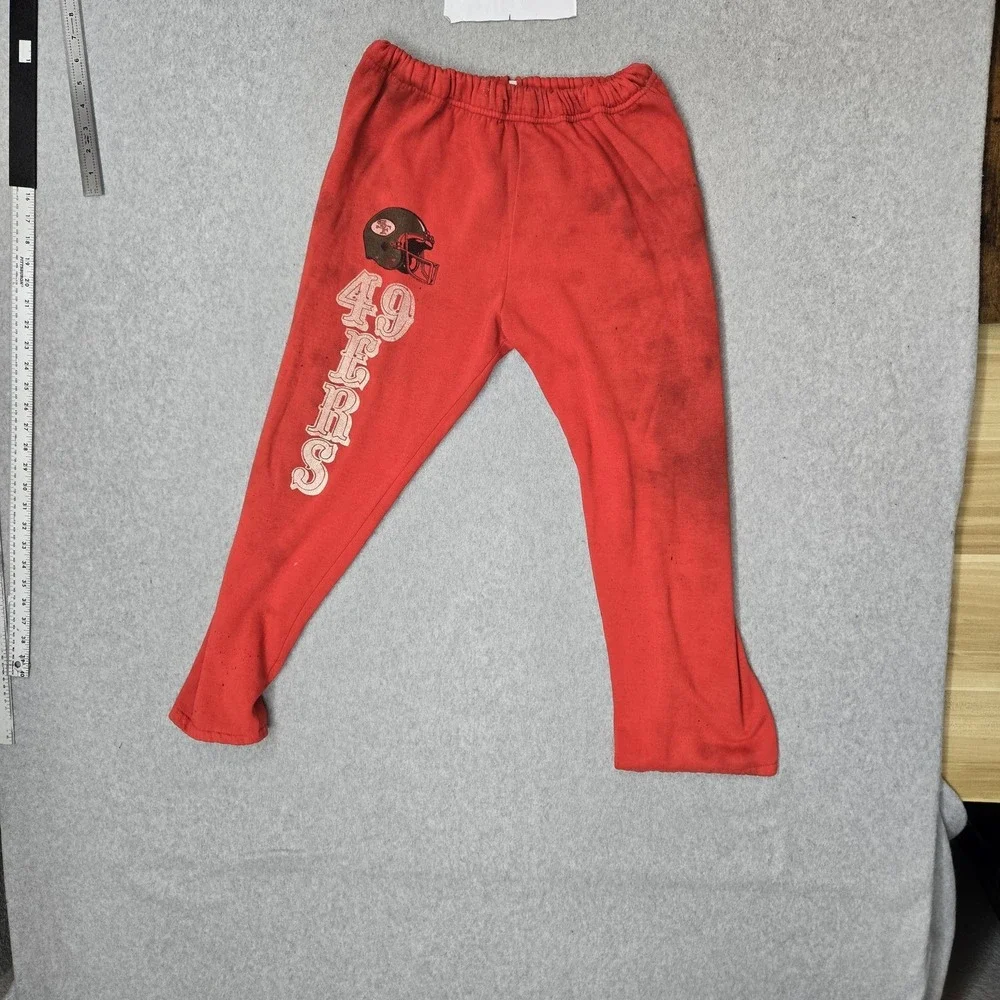 VINTAGE San Francisco 49ers Boys Sweatpants L Red JACQE 90s USA READ